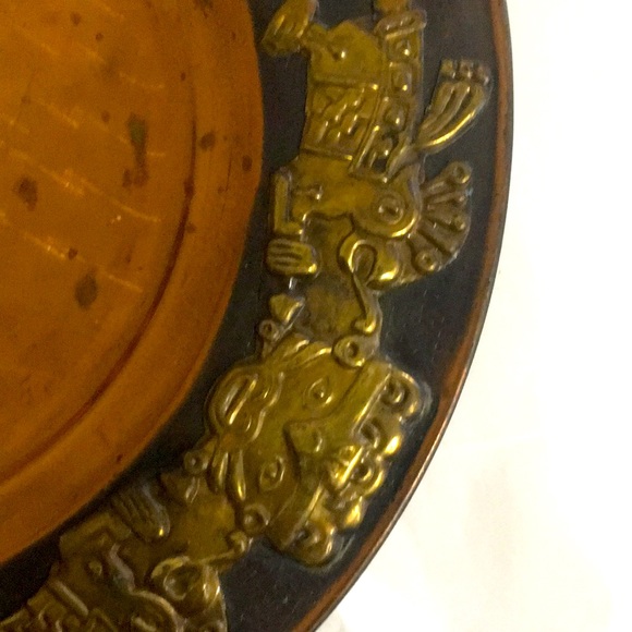 Vintage Copper/Brass  Mexico Aztec Mayan Decorative Wall Hanging Plate - Picture 4 of 7